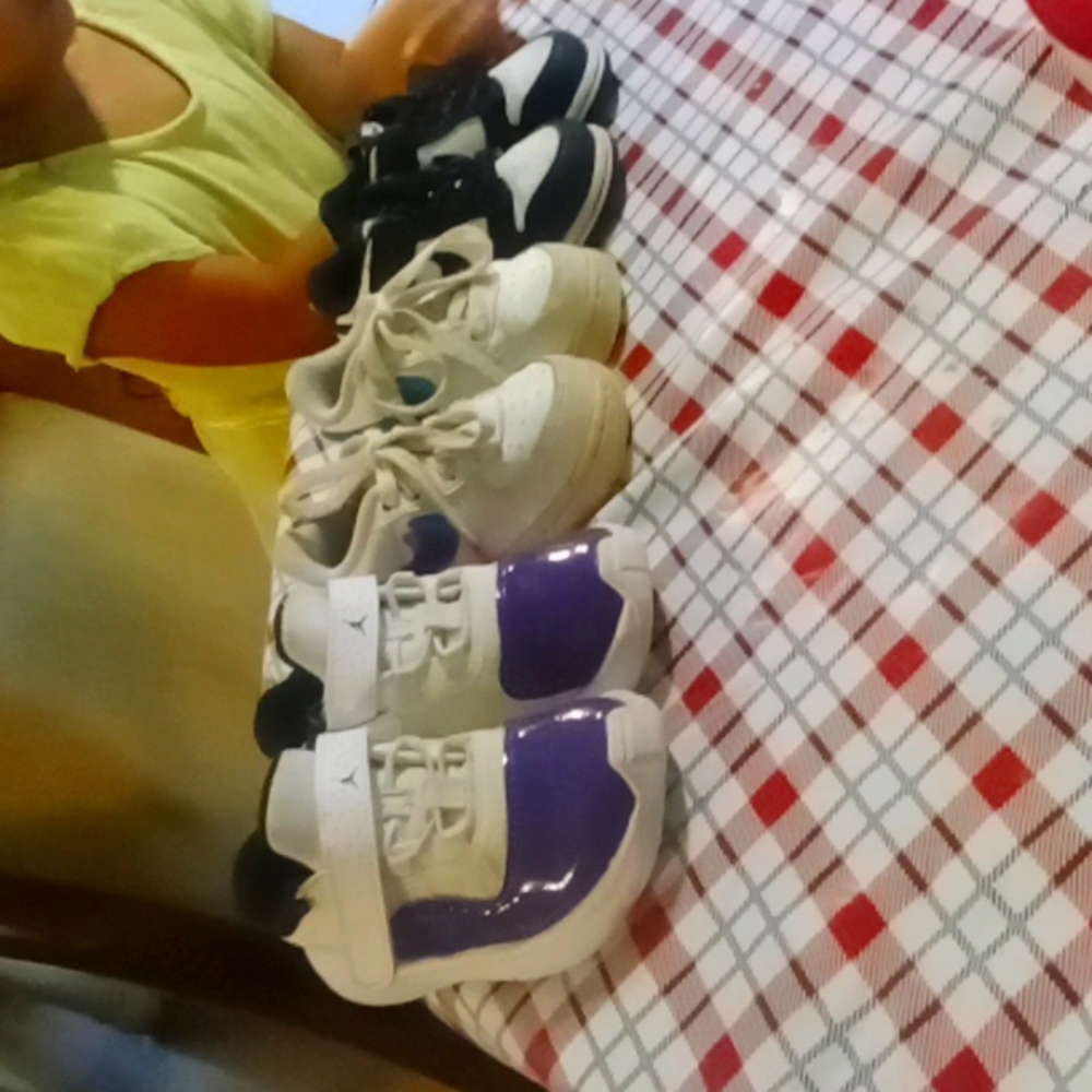 Nike dunk|5.5| Black/ Nike AF1 White 4.5/ Nike AirJ 11 retro| purple 5.5